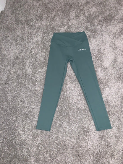 Green V-Shaped Waist Leggings