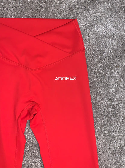 Red V-Shaped Waist Leggings